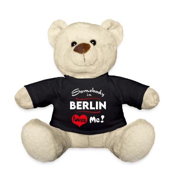 Berlin Stadt Urban T-Shirt City Heimatliebe Town - Teddy Bear - black - Front