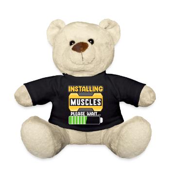 Installing Muscles Please wait Bodybuilding Man - Teddy - Schwarz - Vorne