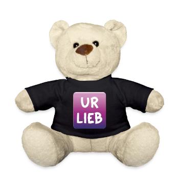 UR LIEB – Spruch mit österreichischem Charme, Wien - Teddy - Schwarz - Vorne