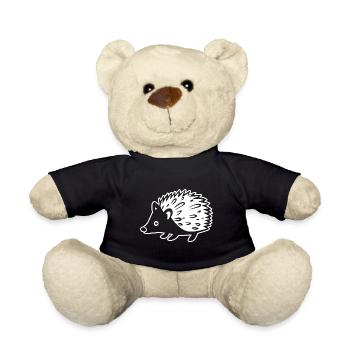Hedgehog - Teddy Bear - black - Front