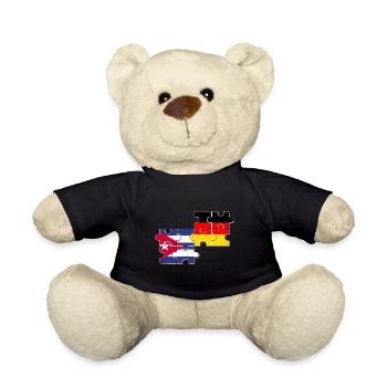Kubaner Deutscher Flagge Liebe Deutschland Kuba - Teddy - Schwarz - Vorne
