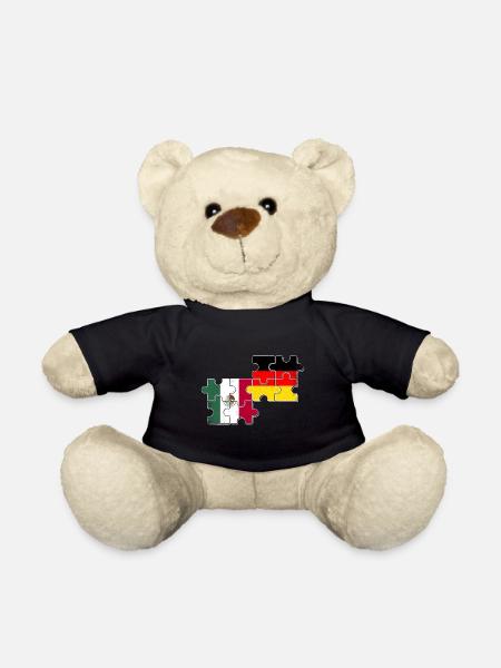 Mexiko Deutschland Mexikanisch Deutsch Flagge - Teddy - Schwarz