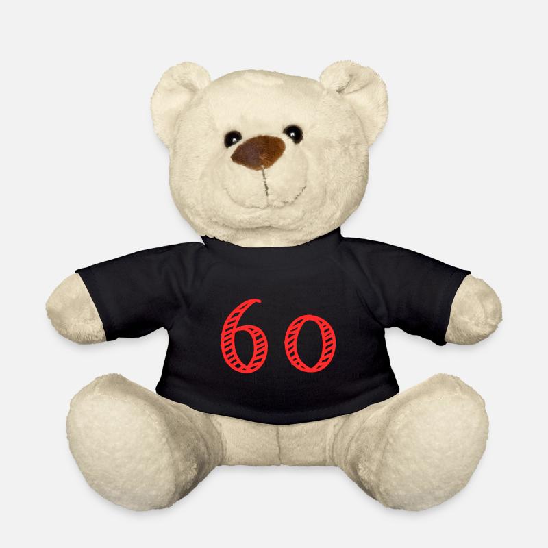 60. 60 JAHRE. 60-JÄHRIGES JUBILÄUM. 60. GEBURTSTAG. - Teddy - Schwarz
