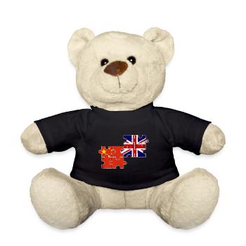 Chine Grande-Bretagne Drapeau chinois britannique - Nounours - noir - Devant