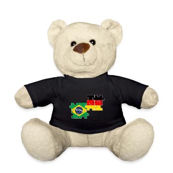 Brasilien Deutschland Flagge Brasilianer Deutscher - Teddy - Schwarz - Vorne