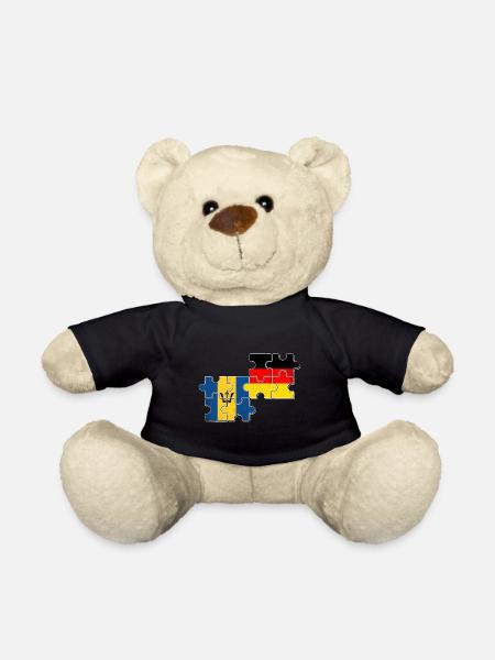 Barbados Deutschland Flagge - Teddy - Schwarz