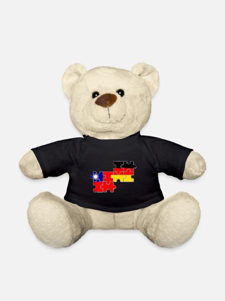 Taiwan Deutschland Flagge - Teddy - Schwarz