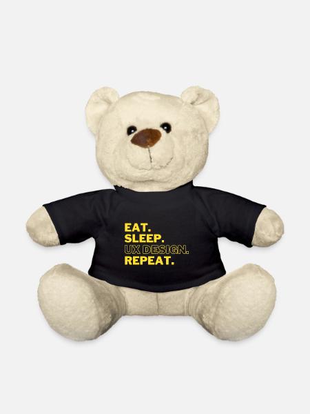 UX Designer - Manger, Dormir, UX Design - Nounours - noir