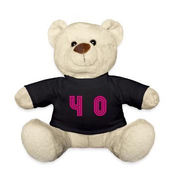 40. 40 YEARS. 40th ANNIVERSARY. 40TH ANNIVERSARY. - Teddy Bear - black - Front