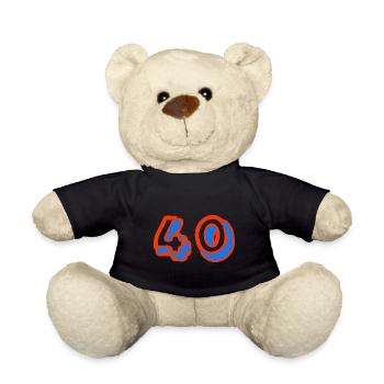 40. 40 YEARS. 40th ANNIVERSARY. 40TH ANNIVERSARY. - Teddy Bear - black - Front