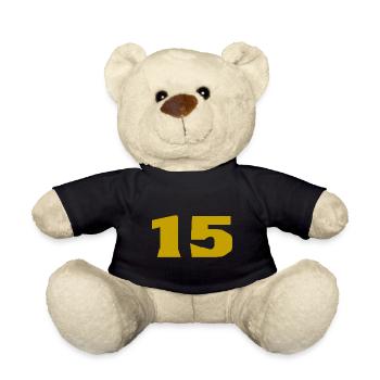 15. 15 ANS. 15e ANNIVERSAIRE. ANNIVERSAIRE 15 ANS. - Nounours - noir - Devant
