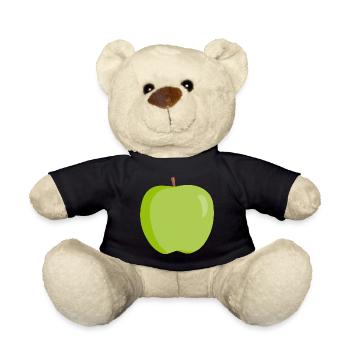 Idée cadeau santé fruit vert pomme - Nounours - noir - Devant