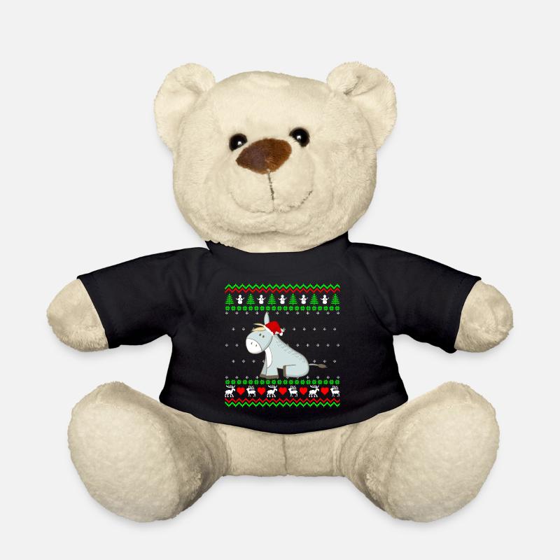 Süßer Esel Maultier Ugly Christmas Geschenk - Teddy - Schwarz