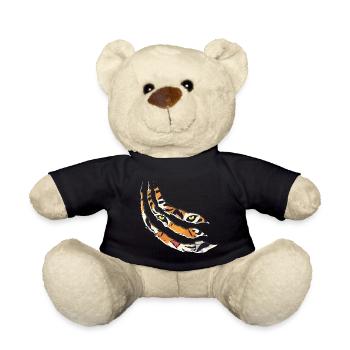 Tiger Kralle Tigermuster Krallen Geschenkidee - Teddy - Schwarz - Vorne