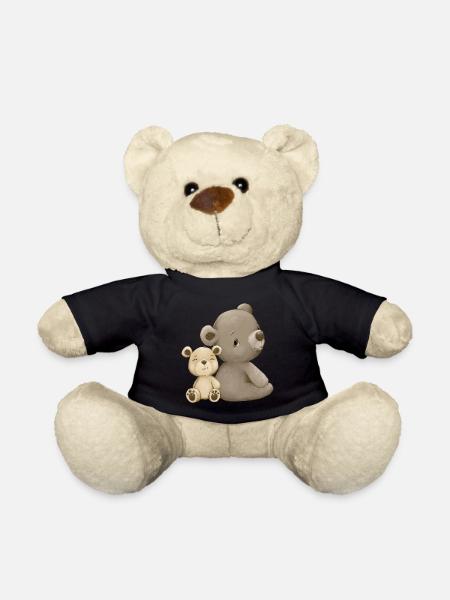 Mom and baby bear - Teddy Bear - black