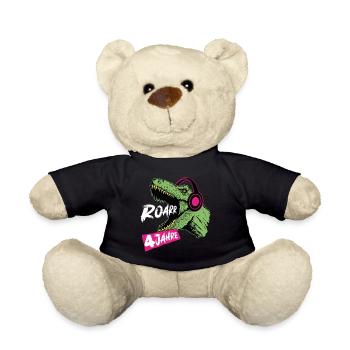 Roarrr ich bin 4 | T-Rex 4 Jahre | Dino - Teddy - Schwarz - Vorne