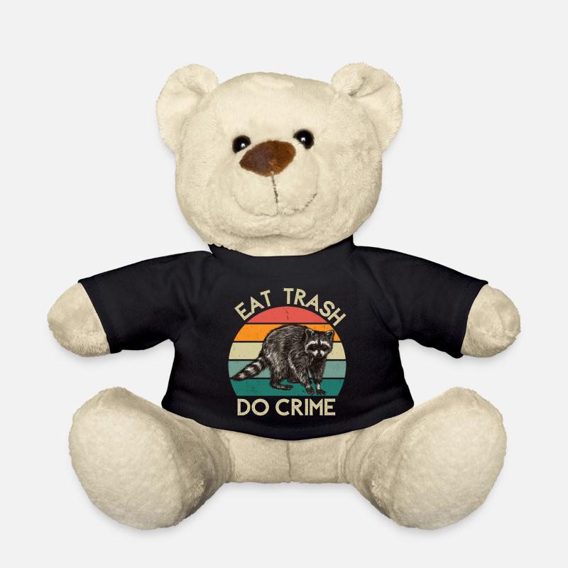 Eat Trash Do Crime | Waschbär Design - Teddy - Schwarz