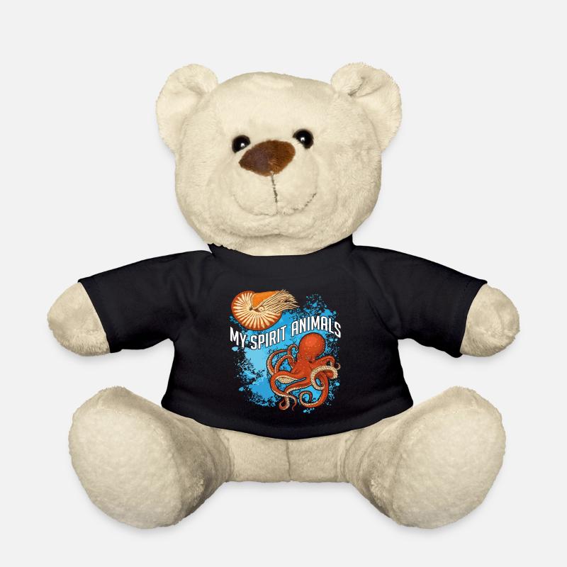 Nautilus und Oktopus sind meine Lieblingstiere - Teddy - Schwarz