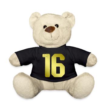16 Maillot numéro - Nounours - noir - Devant