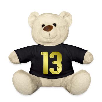 13 Maillot numéro - Nounours - noir - Devant