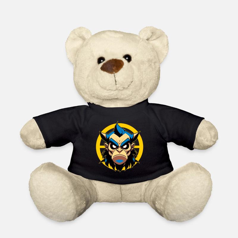 Evil man with horns - Teddy Bear - black