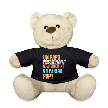Un Papy Parfait Cadeau Rigolo Annonce grand pere - Nounours - noir - Devant