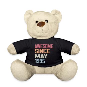 May 1995 Birthday 1995 Retro 1995 May Vintage - Teddy Bear - black - Front