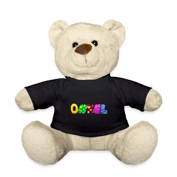 Baby Eltern Kind Geschenk Onkel Geburt Mama Papa - Teddy - Schwarz - Vorne