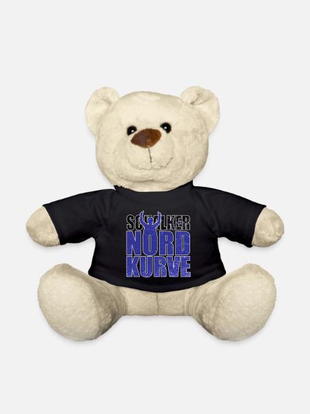 Schalker Nordkurve Schriftzug Geschenkidee - Teddy - Schwarz
