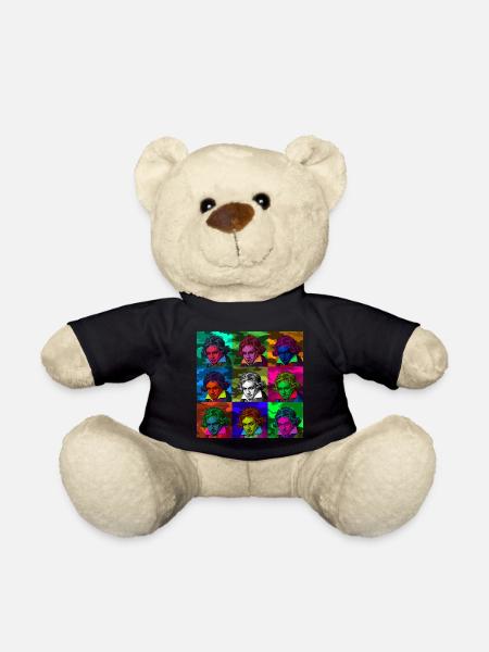 Pop-Art Ludwig van Beethoven - Teddy - Schwarz