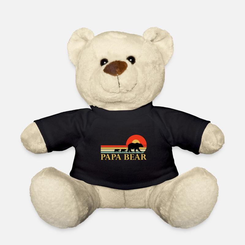 Vintage Retro Papa Bär Papa Vatertagsgeschenk - Teddy - Schwarz