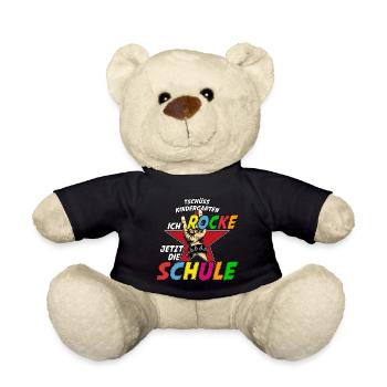 Tschüss Kindergarten ich rocke jetzt die Schule - Teddy - Schwarz - Vorne