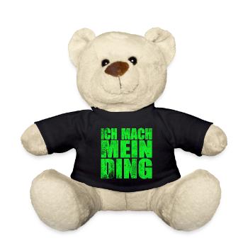 Ich mach mein Ding | Motivation Geschenkidee - Teddy - Schwarz - Vorne