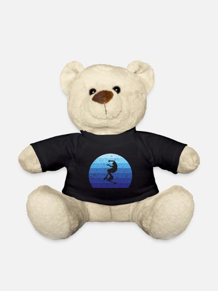 Scooter jump vintage sport gift - Teddy Bear - black