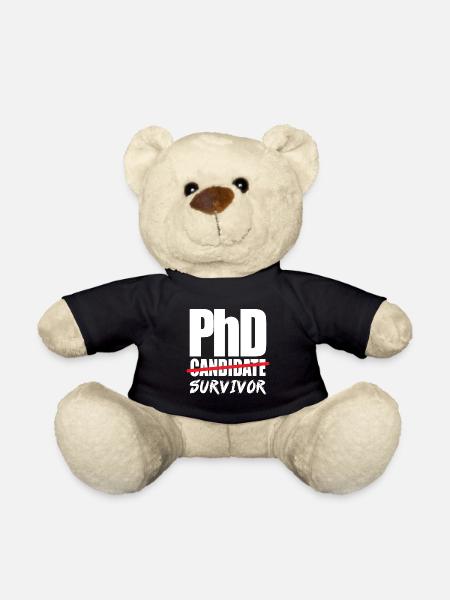 Abschlussgeschenk Phd Uni Spruch - Teddy - Schwarz