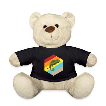Chameleon saying gift reptile lizard - Teddy Bear - black - Front