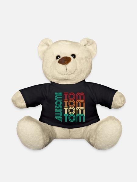 TOM Awesome Vorname T-Shirt Personalisiertes Tom-Geschenk - Teddy - Schwarz