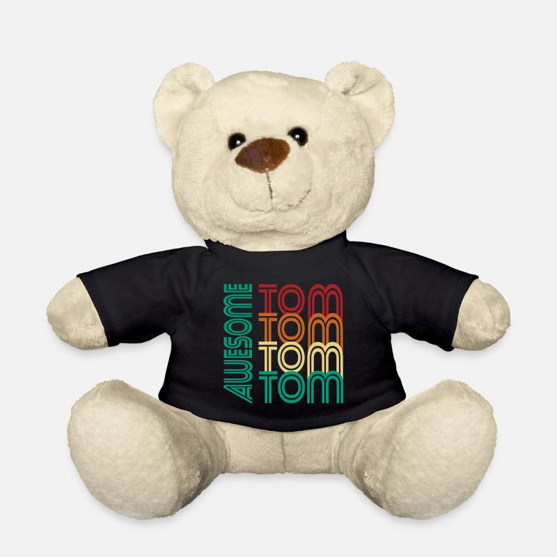 TOM Awesome Vorname T-Shirt Personalisiertes Tom-Geschenk - Teddy - Schwarz