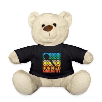 Hundred and eighty darts litter skewer saying gift - Teddy Bear - black - Front