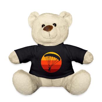 Fallschirmspringen Fallschirmspringer Fallschirm - Teddy - Schwarz - Vorne