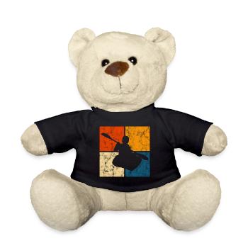 Rudern Retro Paddeln Boot Paddel Kajak Kayak Kanu - Teddy - Schwarz - Vorne