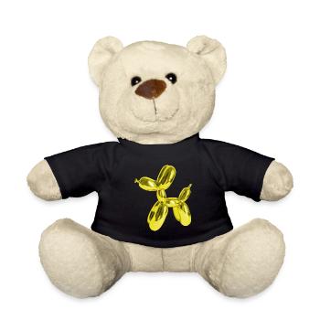 Ballon Gelb Hund | Hundeliebhaber Hundebesitzer - Teddy - Schwarz - Vorne