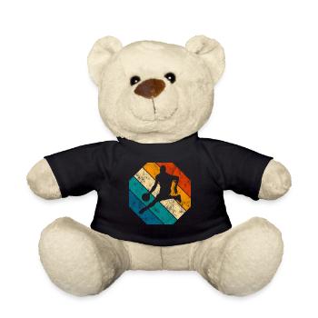 Basketball Retro Basketball Player Basketball Player - Teddy Bear - black - Front