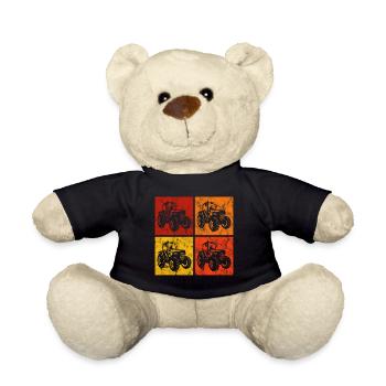 Bauer Traktor Retro Bauernhof Traktoren Trecker - Teddy - Schwarz - Vorne