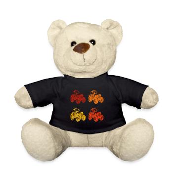 Bauernhof Bauer Traktor Trecker Traktoren Retro - Teddy - Schwarz - Vorne