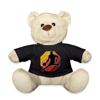 Basketball Basketball Player Basketball Player Retro - Teddy Bear - black - Front