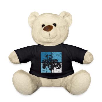 Tractors Tractors Farmer Tractor Retro Farm - Teddy Bear - black - Front