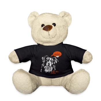 Border Collie Schafe lustiger Hundespruch Wilsigns - Teddy - Schwarz - Vorne