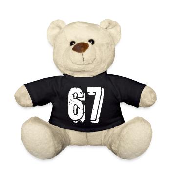67 Zahl Trikot - Teddy - Schwarz - Vorne