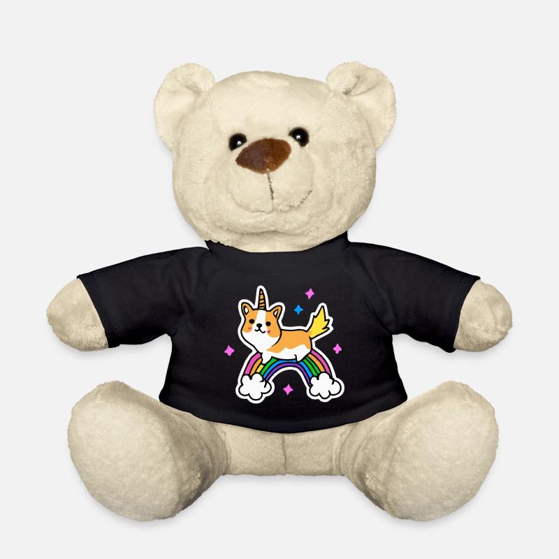 Corgi Einhorn Regenbogen Hund Geschenk Welsh Corgi - Teddy - Schwarz